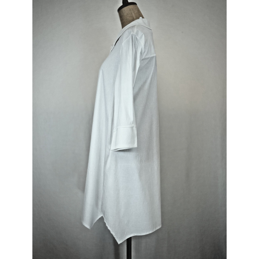 NWT Sassy BOUTIQUE #13450 White w/Black Pattern Button Down Tunic #0216 XS - Picture 2 of 12